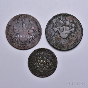 Seven East India Company Coins