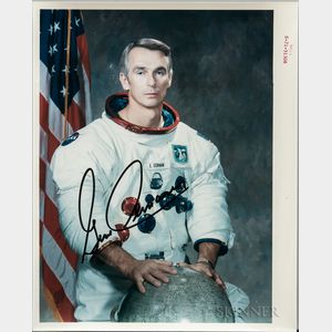 Apollo 17, Eugene Cernan, Signed Photograph, December 1971.