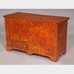 Fancy-painted Pine Chest over Two Drawers
