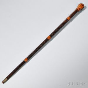 Folk Art Carved Walking Stick