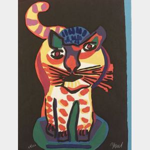 Karel Appel (Dutch/American, b. 1921) Cat
