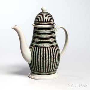Pearlware Coffeepot and Cover