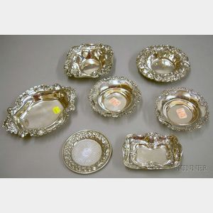 Seven Small American Sterling Silver Side Dishes.