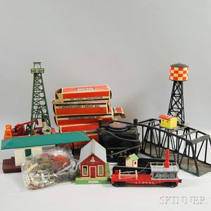 Set of Twenty-seven Lionel O-Gauge Model Train and Accessory Items