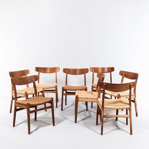 Set of Eight Danish Modern Side Chairs after Wegner