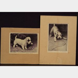 Morgan Dennis (American, 1892-1960) Lot of Two Dog Images: Let's Go!