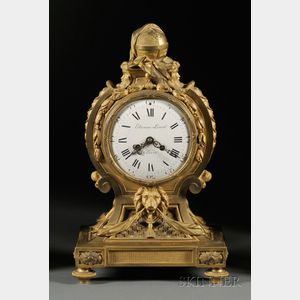 French Bronze Louis XVI-style Mantel Clock