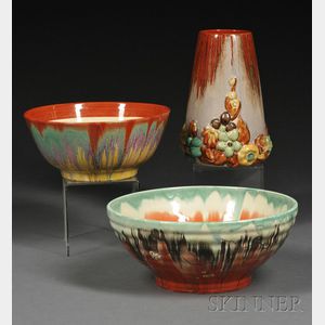 Three Art Deco Pottery Items