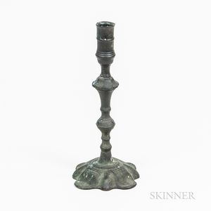 Bronze Petal-form Candlestick