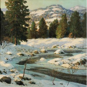 Walter Koeniger (American, 1881-1943) Stream in Winter
