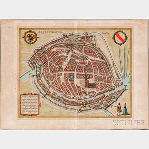 Strasbourg, View. Braun & Hogenberg. Argentoratum, cuius ob antiquitatem Ptolemaeus, c. 1600.