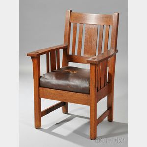 Arts & Crafts Movement Buffalo Chair Works Armchair