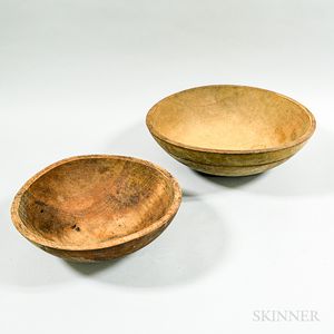 Two Turned Wood Bowls