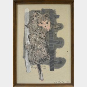 Karl Zerbe (American, 1903-1972) Possum #2