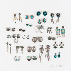Thirty-five Pairs of Southwest Earrings