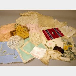 Group of Linens, Textiles, and Assorted Miscellany
