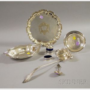 Seven Sterling and Silver Plated Table and Serving Items