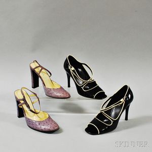 Two Pairs of Prada Women's Shoes