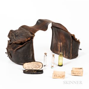 Early Medical Saddle Bags and Contents