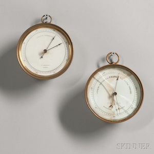 Two Brass-cased Barometers by Kendall and Thaxter
