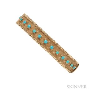 18kt Gold and Turquoise Bracelet, Cherny