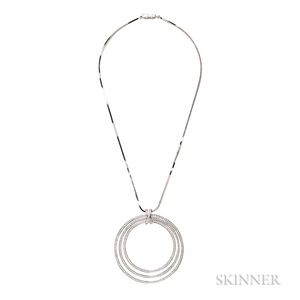 18kt White Gold and Diamond Pendant, Cartier
