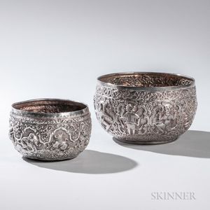 Two Southeast Asian Silver Bowls
