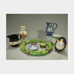 Nine Assorted Decorated Ceramic and Table Items.