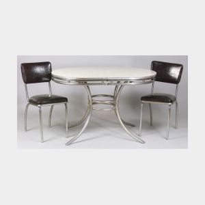 Chrome and Formica Kitchen Table and Chairs