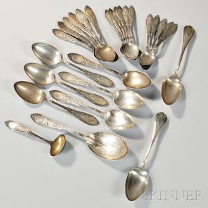 Whiting "Arabesque" Pattern Sterling Silver Flatware