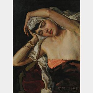 Nikol Schattenstein (Russian/American, 1877-1954) The Sleeping Model