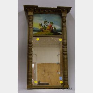 Floral Decorated Reverse-painted Mirror
