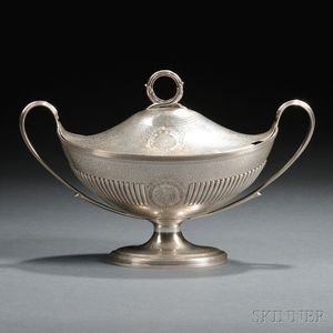George III Sterling Silver Covered Sauceboat