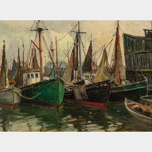 Aldro Thompson Hibbard (American, 1886-1972) Gloucester Boats