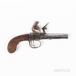 English Flintlock Pocket Pistol