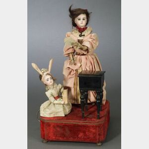 School Teacher and Pupil Musical Automaton by Roullet & Decamps