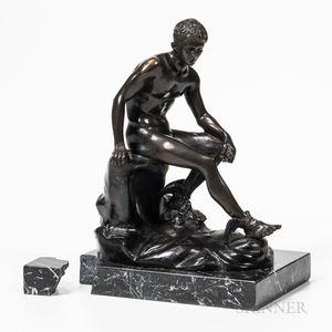 A. DeLuca Bronze Model of a Seated Man