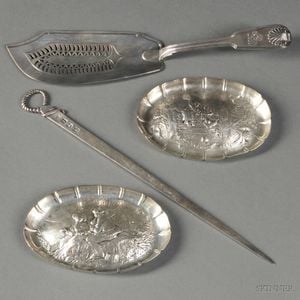 Four Georgian Sterling Silver Items