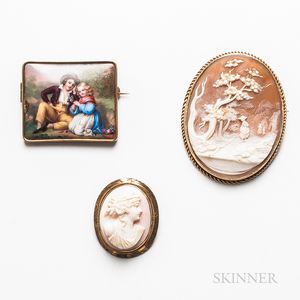Three Antique Brooches
