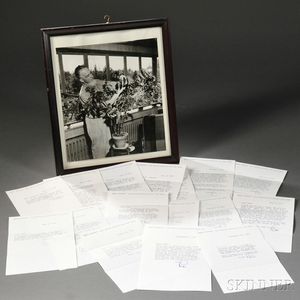Stout, Rex (1886-1975) Archive of Forty-four Signed Letters, Related Ephemera, and Signed Photograph.