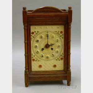 French Oak Mantel Clock