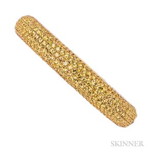 18kt Gold and Fancy Color Sapphire Bracelet