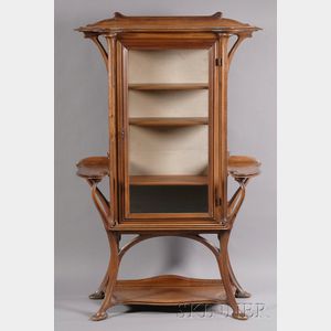 French Art Nouveau Walnut Etagere Attributed to Gustave Serruier-Bovy