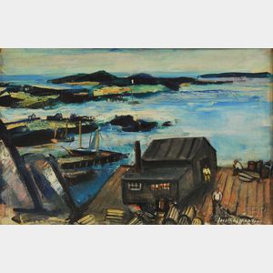Joseph De Martini (American, 1896-1984) Lobstermans Cove