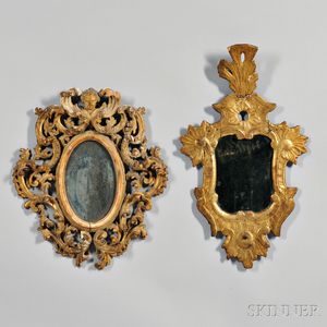 Two Rococo Giltwood Mirrors