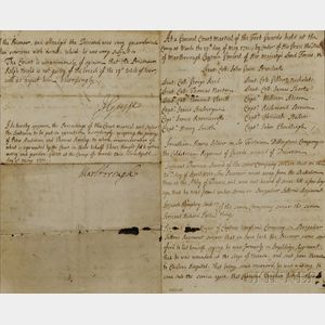 Marlborough, John Churchill, First Duke Marlborough (1650-1722) Secretarial Document Signed, 9 May 1711.