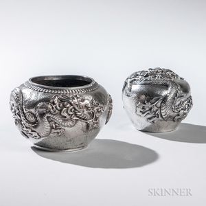 Two Pieces of Japanese Silver Tableware