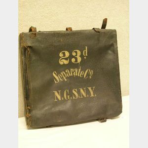 Leather Backpack 23rd Separate Co. National Guard New York State
