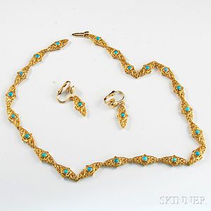 18kt Gold and Turquoise Necklace