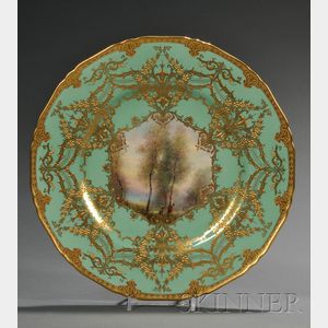 Twelve Royal Worcester Porcelain Handpainted Service Plates